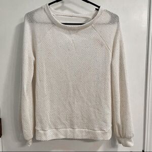 Francesca’s Nina Waffle Knit Twist Back top